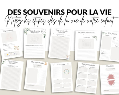 Livre de Bébé | Journal de Bébé - Première Année | Produit Digital à Imprimer