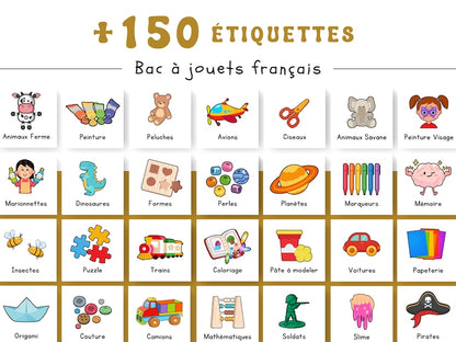 Étiquettes de Bacs à Jouets – Plus de 150 Étiquettes à Imprimer pour un Rangement Organisé