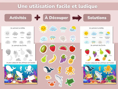 Livre d'activités numérique Montessori - Voyage éducatif ludique pour les tout-petits 🌱📚