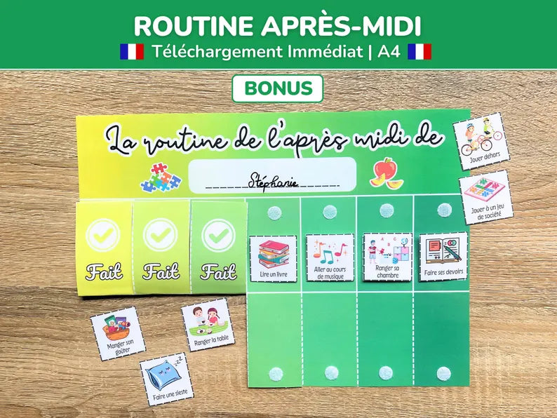 🌱 Routine Enfant aux Choix Montessori à Imprimer – Une Approche Écologique et Ludique 🌱