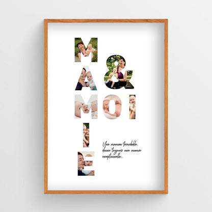 Affiche Personnalisée "Mamie et moi" avec Photos 📸💖