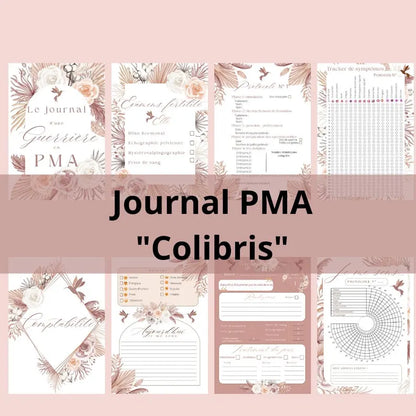 Journal PMA Édition Colibris | FIV IVF Planner | Suivi de Votre Parcours de Fertilité | PDF Téléchargeable