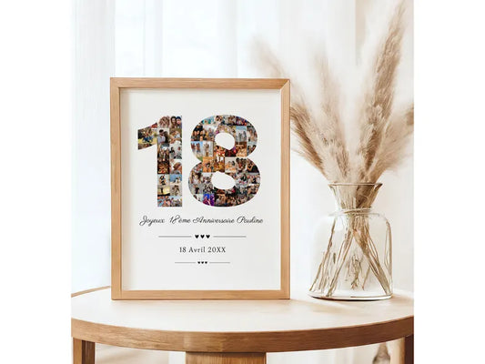 Affiche 18 ans – Cadeau personnalisable