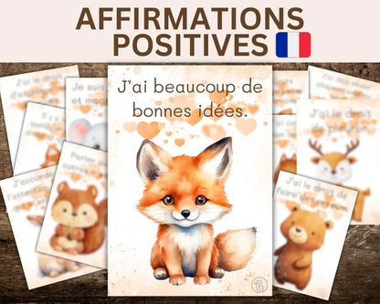 36 Affirmations Positives pour Enfants | Cartes d'Encouragements Imprimables | Téléchargement Instantané JPG et PDF