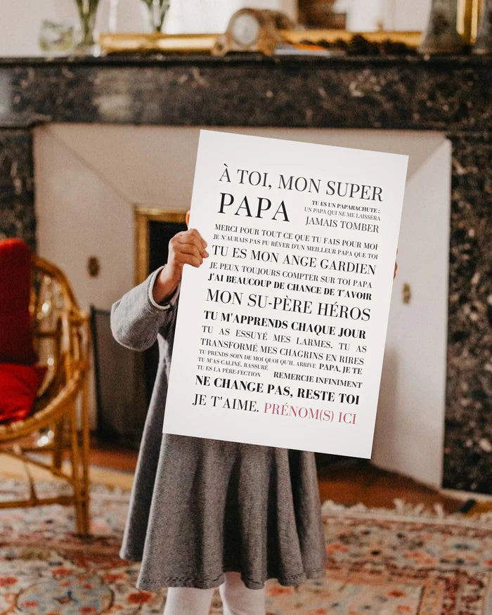 Affiche Papa - Les Mots pour Papa