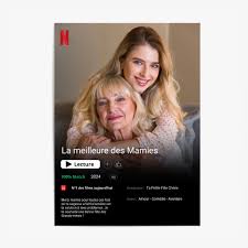 Affiche "Netflix Grand-Mère Personnalisée" – Le Cadeau Fun et Tendance pour Mamie 🎬💖