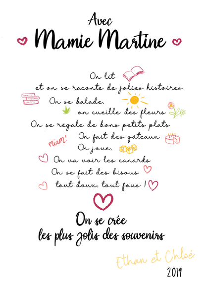 Affiche Personnalisée pour la Fête des Grands-Mères 🌸