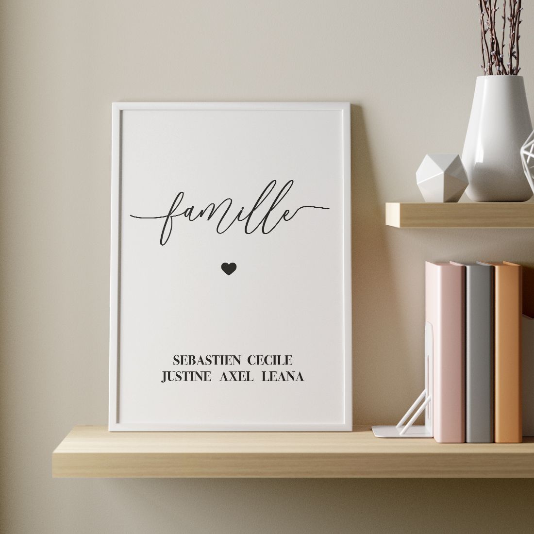 Poster personnalisé avec prénoms de votre famille