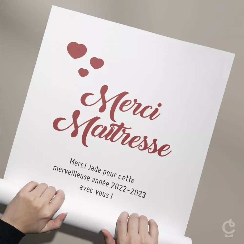 🍎 Offrez l'Affiche "Maîtresse à Personnaliser" ! 🍎