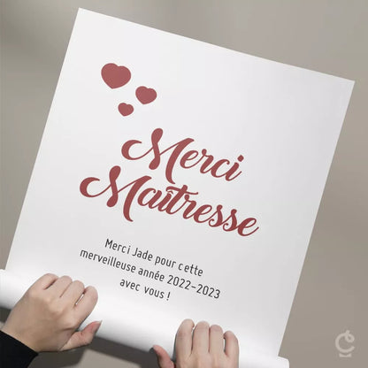 🍎 Offrez l'Affiche "Maîtresse à Personnaliser" ! 🍎