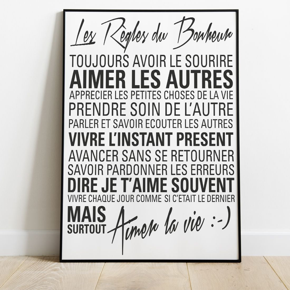 Les règles du bonheur Affiche