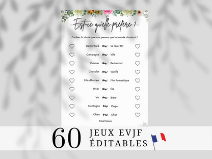 Pack de 60 Jeux EVJF – Défis, Activités et Gages pour un Enterrement de Vie de Jeune Fille Inoubliable 🎉